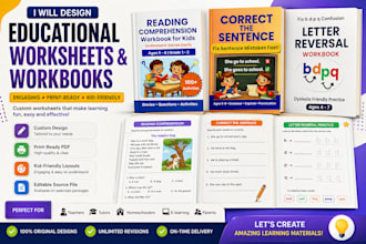 design educational worksheets and workbooks in canva