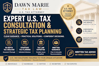 provide expert tax consultation tax planning tax law advice income tax advicing