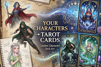 turn your characters into a custom tarot card deck