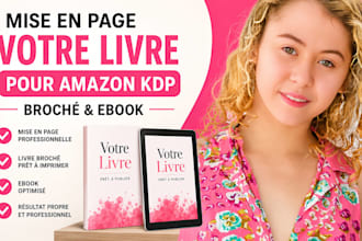 mettre en page votre livre pour amazon KDP, broché et ebook