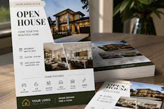 design a modern real estate open house flyer for realtors