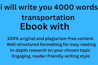 write 500 words transportation ebook
