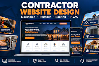 build electrician, plumber, roofing, hvac, contractor website