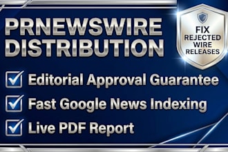 write and distribute your article to prweb and prnewswire google news coverage