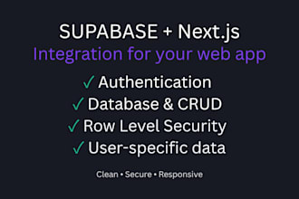 integrate supabase into your nextjs or react web app
