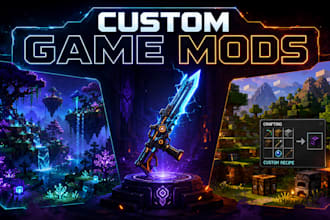 mod minecraft, terraria, starbound with custom biomes, weapons, items