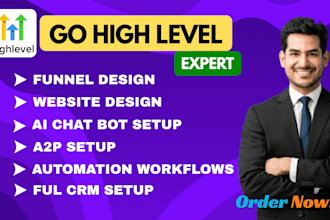 build gohighlevel website, sales funnel and automations