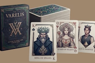 create custom playing cards, card game deck and printable game cards