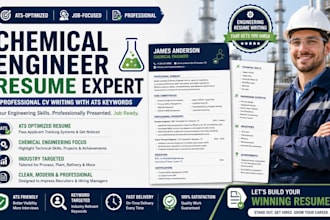 create a chemical engineer resume with ats keywords and professional CV writing
