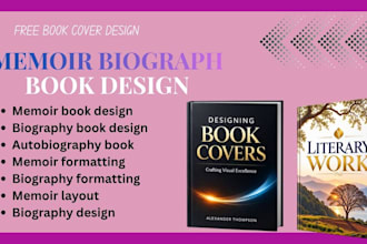 design your biography memoir book interior book formatting book cover design