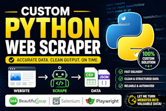 build a custom python web scraper to extract website data into CSV or json