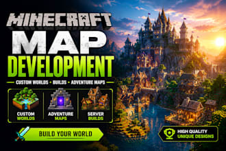 create custom minecraft maps, worlds, builds and adventure maps