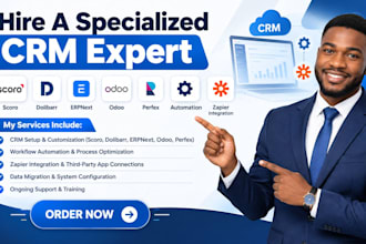 setup scoro dolibarr erpnext odoo crm perfex automation zapier integration