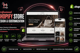 design a professional and conversion focused shopify website