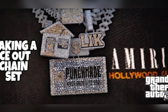 do glowing chains jewelry 3d pendant and accessories tattoo for gta5 or fivem