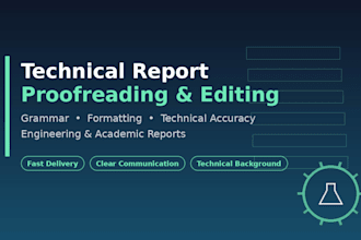 proofread and format your technical or engineering report