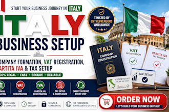 handle italy company formation vat registration partita iva and tax setup