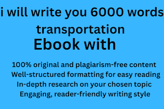 write you 1000 words transportation ebook