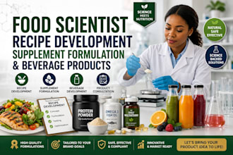 be your food scientist, and  recipe development