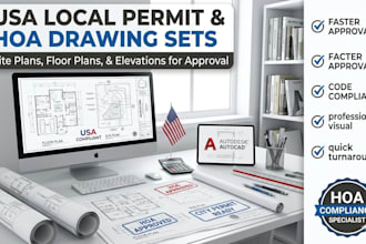 draw USA local permit and hoa drawing sets