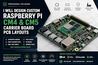 design custom raspberry pi, cm4, cm5 carrier board pcb layout