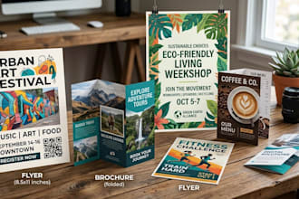 make beautiful flyers posters and brochures