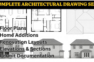 create architectural plans for home additions, renovations, permit and garage