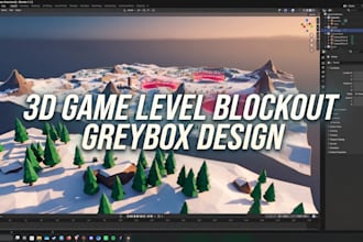 design your game level blockout in blender