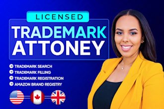 be licensed US trademark registration attorney, uspto filing, brand registration