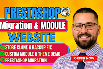 do prestashop migration, update, clone, debug fix backup and speed optimization
