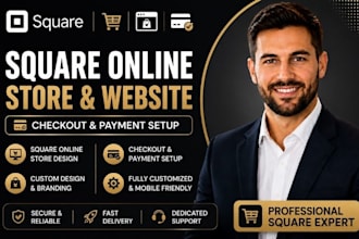 customize square online store website design checkout and payment setup