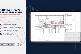 design florida nfpa 72 fire alarm plans, shop drawing and low voltage