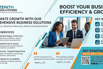 design business flyer, one pager, sell sheet, or sales flyer