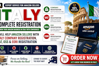 help amazon sellers with italy company registration vat oss eori registration