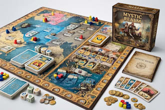 design a professional board game card game tabletop game game art game artwork