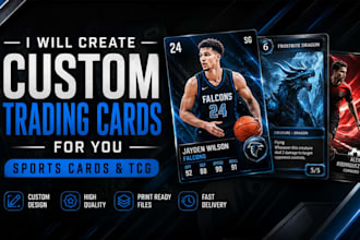 design custom sport trading cards, tcg