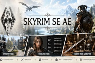 create a custom skyrim mod for skyrim se ae