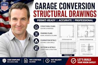 provide structural drawings for garage conversion projects