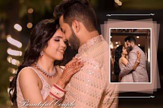 design a professional wedding photobook album in photoshop