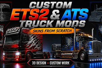 custom ets2, ats truck mods, skin from scratch