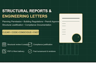 write a structural justification letter, report for planning and building regs