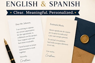 write professional letters in english and spanish
