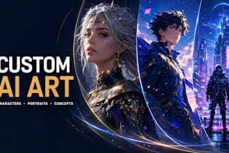 create ai character art, oc portrait and rpg concept illustration