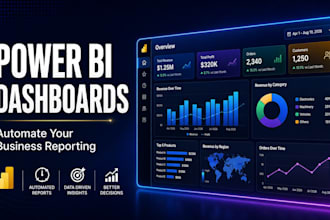 build a professional power bi dashboard for business reporting and automation