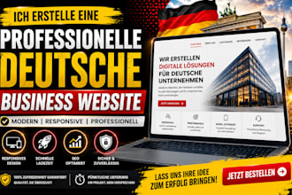 erstelle eine professionelle deutsche business website