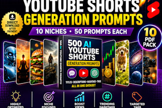 provide 500 ai short video prompts pack