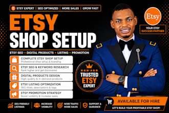 etsy shop setup, etsy SEO, etsy digital products listing, etsy traffic promotion