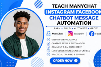 teach manychat instagram facebook chatbot message automation