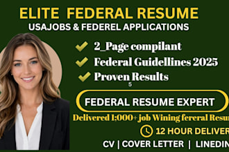 write a professional federal resume for usajobs
