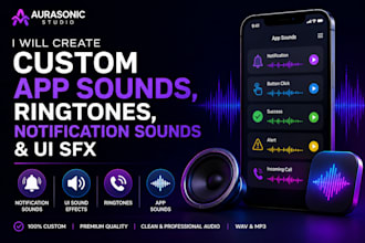 creates custom app sounds, ringtones, notification sounds and UI sfx
